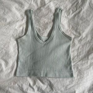 Light blue cropped tank top from Urban Outfitters in size S